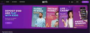 Betti Casino website