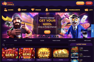 image of Fruity Chance Casino website