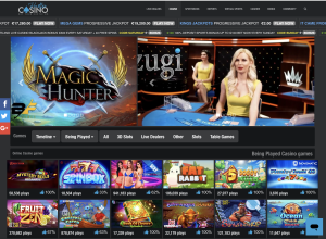 image of hustles casino website